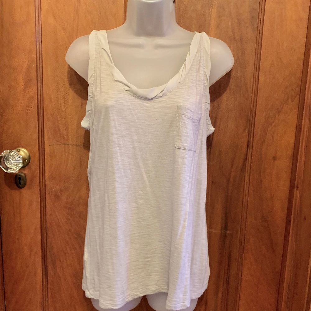 "LOFT" lt. gray tank top, M